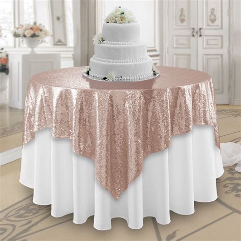 rose gold tablecloths and napkins